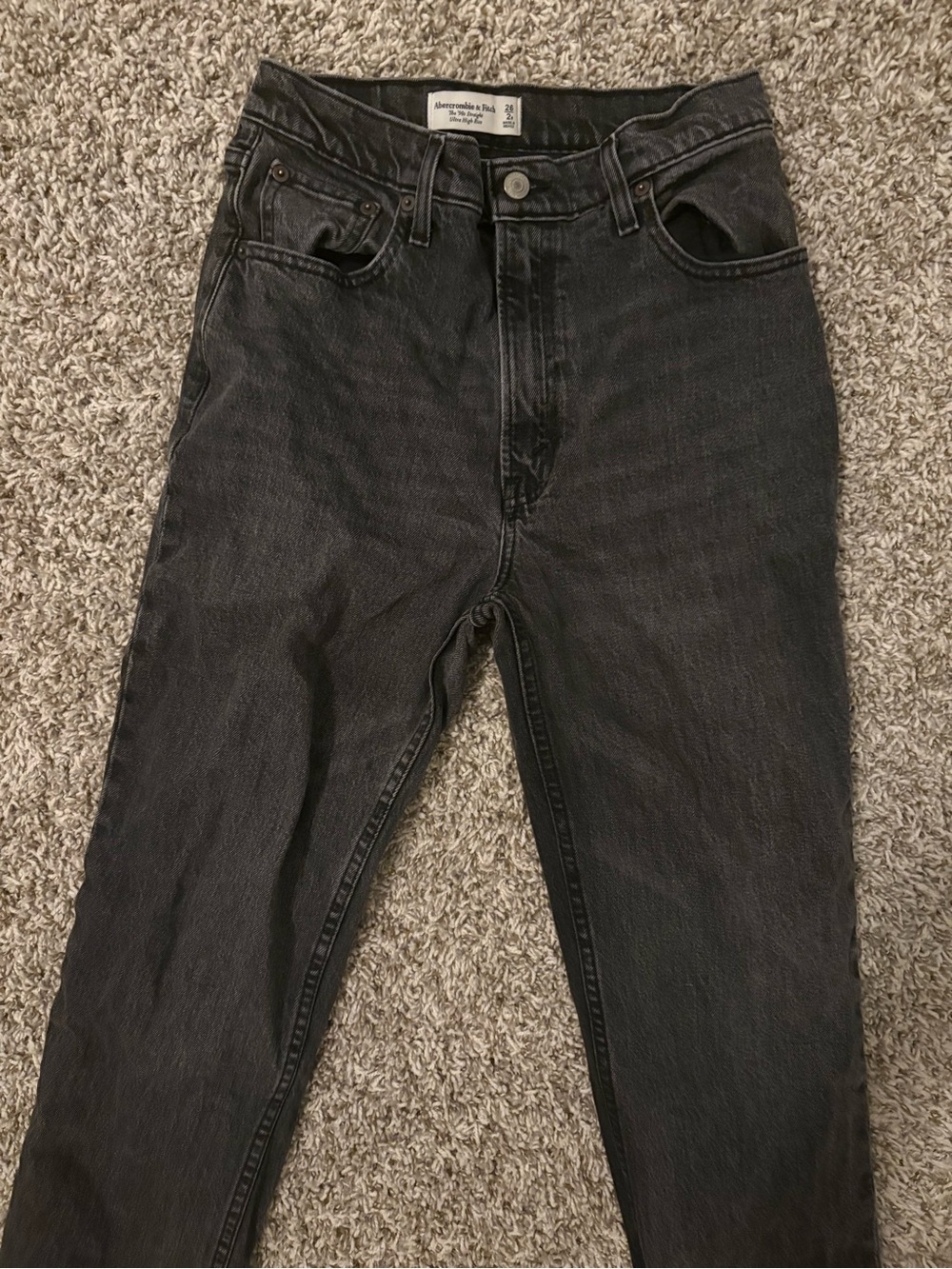Abercrombie & Fitch Women's High-Rise Black Wash Jeans